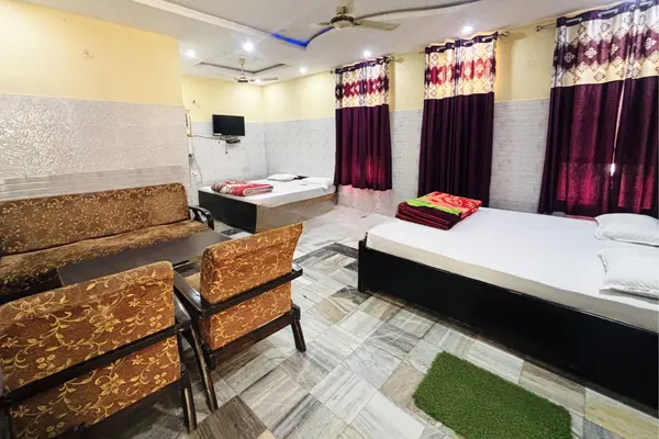 AC hall accommodation for group yatris at Shegaon Bhakta Niwas Dwarka